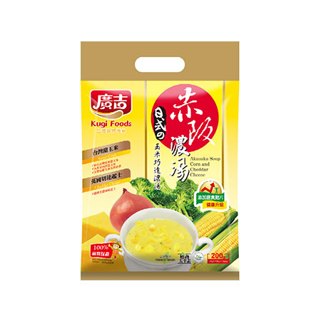 ស៊ុបពោត Cheddar - Cheddar Cheese mixed with Corn Flavor