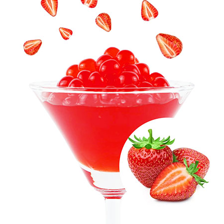Truskawkowy Popping Boba - Strawberry Flavor